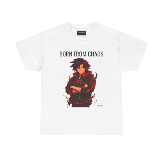 Born From Chaos T-Shirt – Dark Anime Streetwear Tee (Red Aura / No Peace Within)