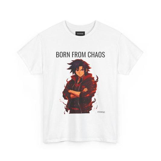 Born From Chaos T-Shirt – Dark Anime Streetwear Tee (Red Aura / No Peace Within)