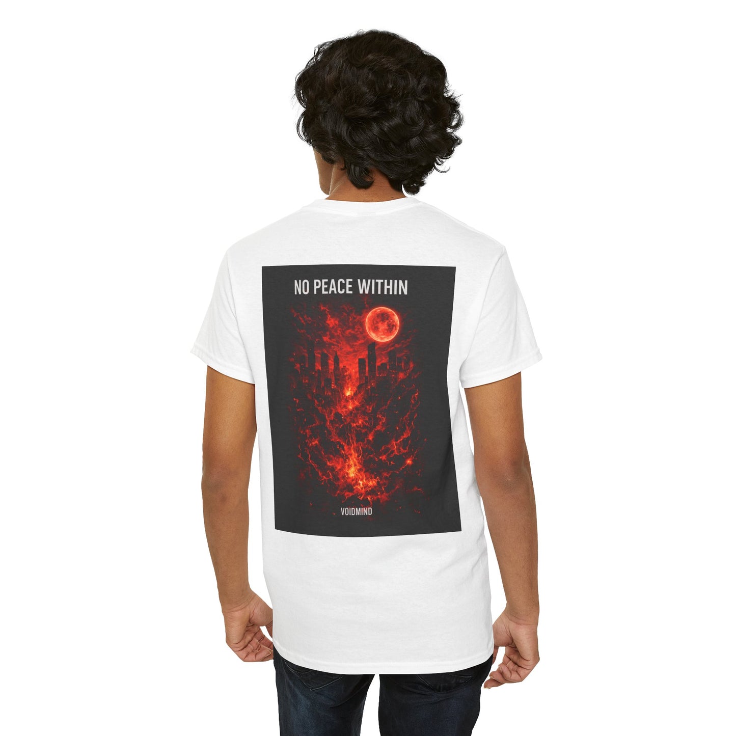Born From Chaos T-Shirt – Dark Anime Streetwear Tee (Red Aura / No Peace Within)